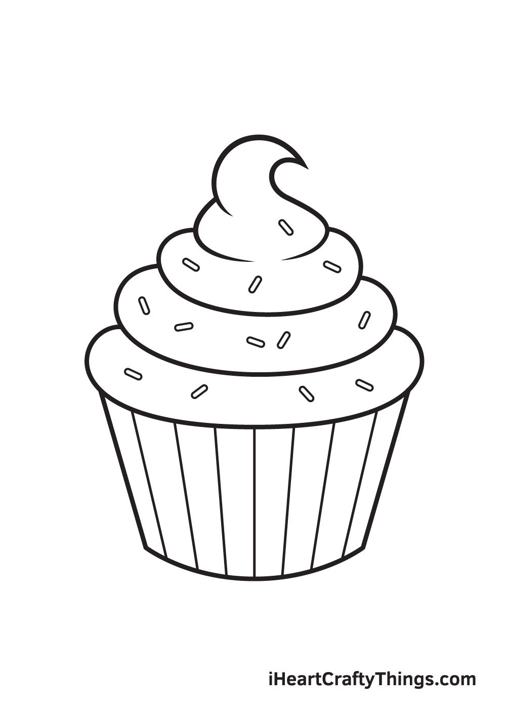 Cupcake Drawing Easy